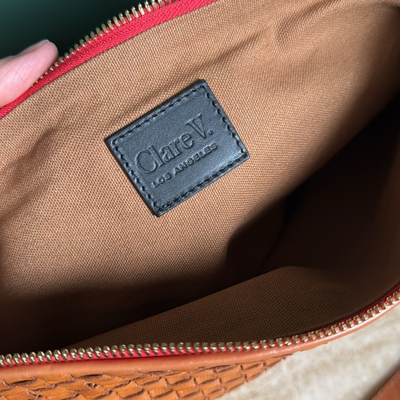 Clare V. Woven Leather Moyen Crossbody Bag - Picture 3 of 6